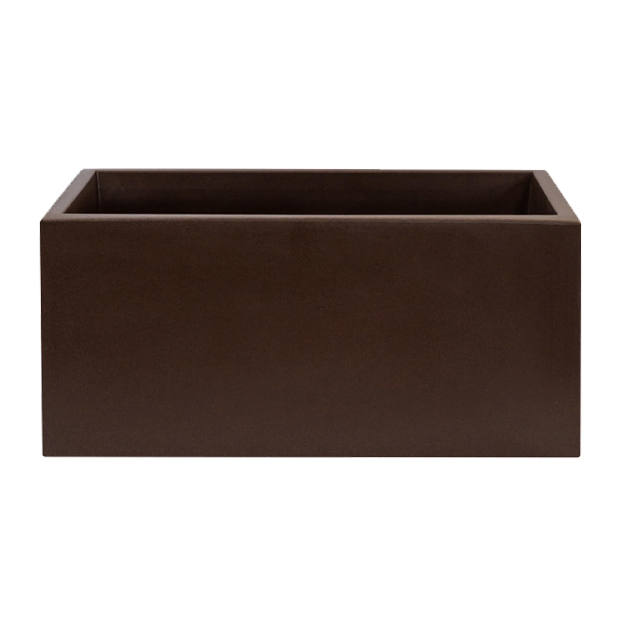 Jardinière Rodr-i bronze grand bac à fleurs extérieur rectangulaire 80x40