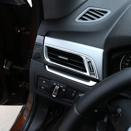 Miniatura 5 de YIWANG ABS cromo aire acondicionado ventilación cubierta TRIM pegatina 2 unids para BMW X1 F48 2016 2017 2018 2019 Accesorios