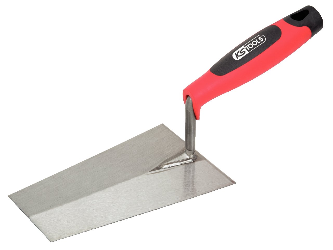 KS Tools 144.0222 Cazzuola per Stuccatura, 180 mm, a Punta Squadrata, Impugnatura Bi-Componente