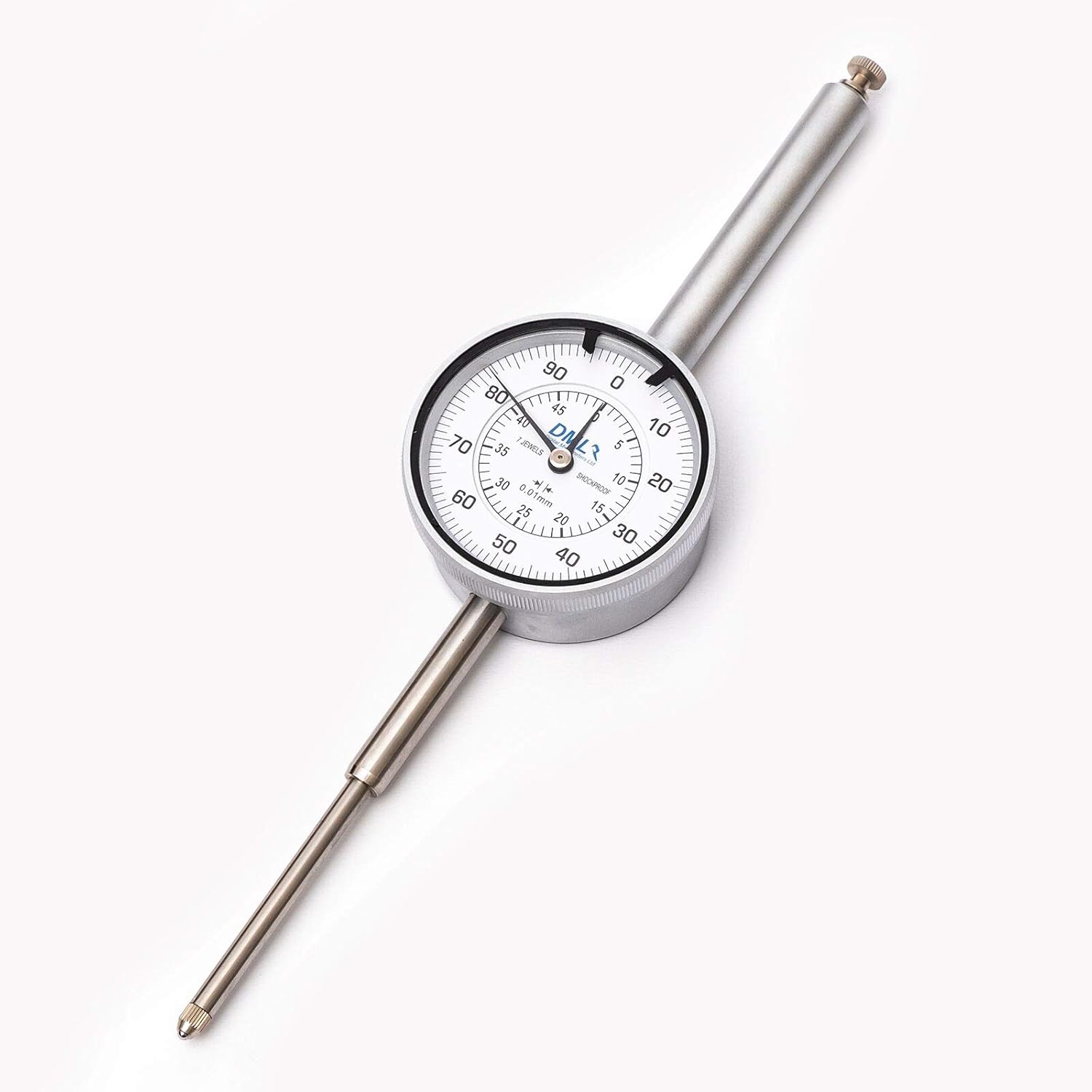 050mm Dial Indicator Clock Gauge DTI 0.01mm Resolution 12 Months