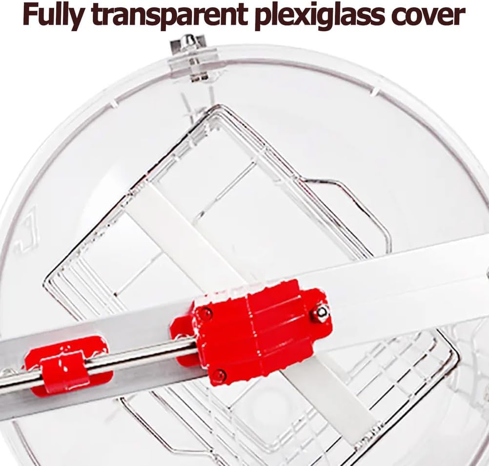 2 Frame Manual Honey Extractor, Plexiglass Honeycomb Drum Spinner, Stainless Steel 26 Inner Frame, Can Observe The Separation of Honey