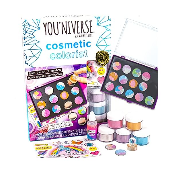 You*Niverse Cosmetic Colorist by Horizon Group USA, Create 15 Hand Pressed Eyeshadows, STEAM Kit, Includes Magnetic…