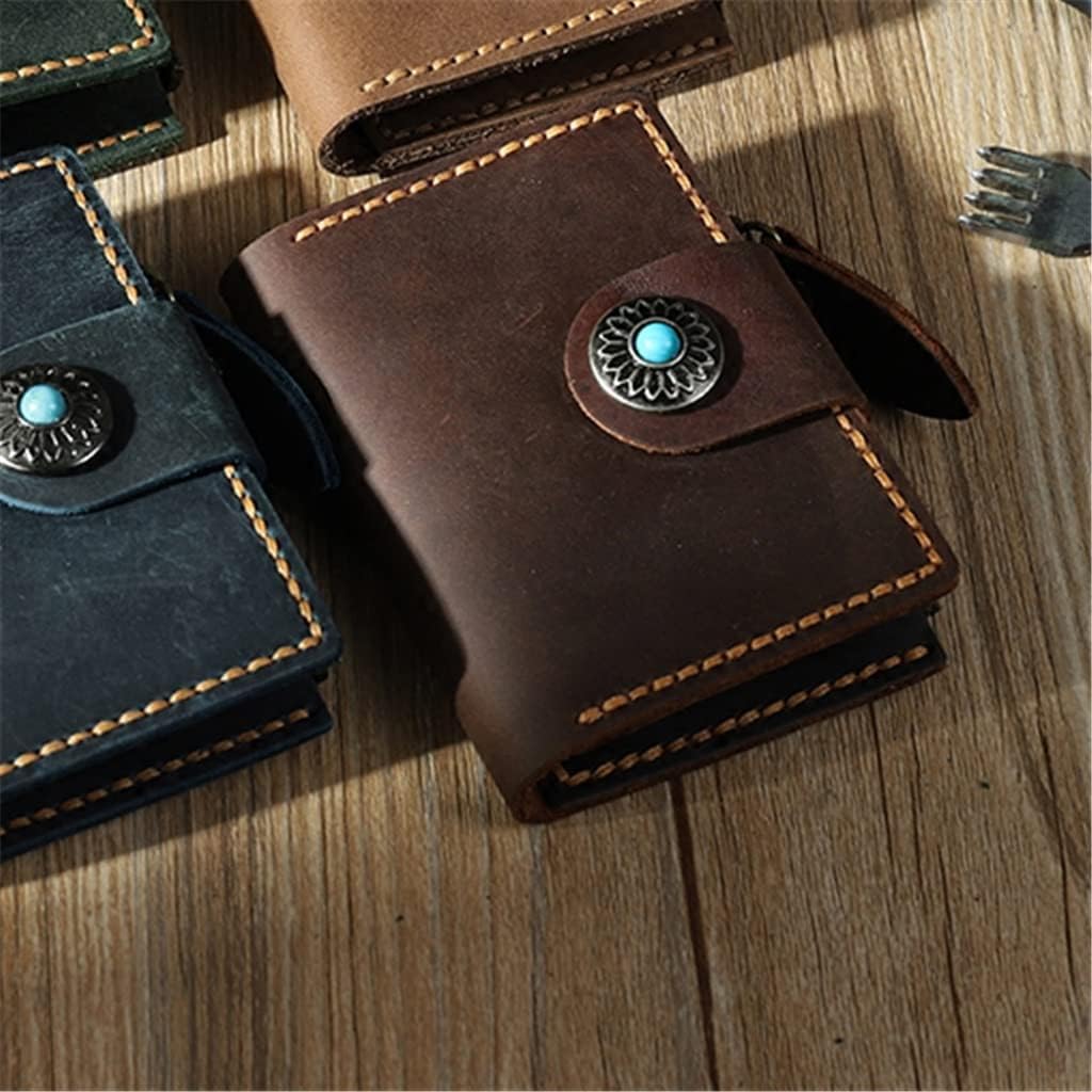 手作りキーバッグ メンズ レザー 多機能 小銭入れ DIY カードホルダー レトロ レイヤー 牛革 キー