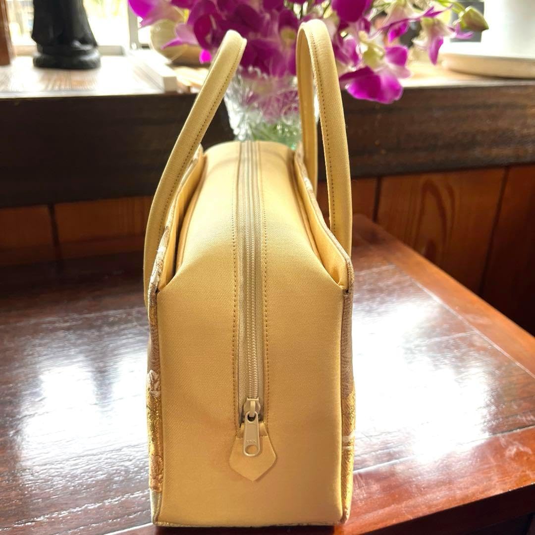 利休 和装用バッグ 金色と淡いピンク