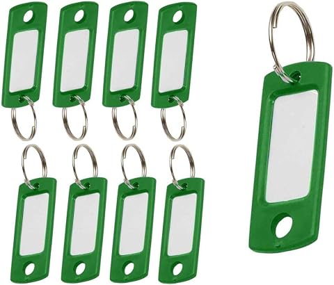 Lucky Line Esnek Renkli Plastik Anahtar Etiketi, 3/4" Bölünmüş Halka, 50 Etiket (16940)