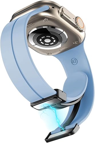 Miniatura 2 de LYSMVIVI Magnetic Band Compatible with Apple Watch Band 38mm 40mm 41mm 42mm 44mm 45mm 49mm Women Men, Soft Silicone Sport Strap Compatible for