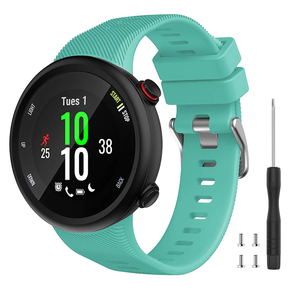 Watbro Compatible with Garmin Forerunner 45 band, Soft Silicone Sport Replacement Watch Band, Fitness Strap Bracelet Wristband for Garmin Forerunner 45 Smartwatch