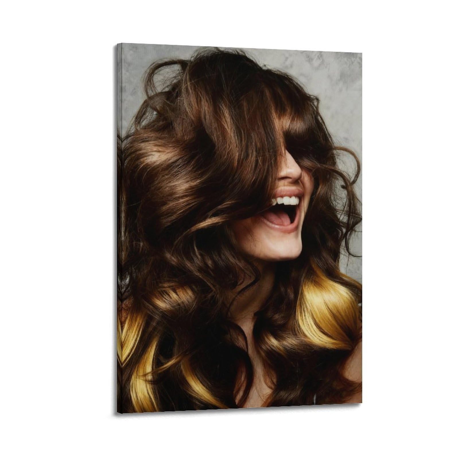Poster für Friseursalon, Modellierung, Haarstyling, Friseursalon, Leinwanddruck, Wandkunst, schönes Kunstwerk, moderne Dekoration, geeignet für Zuhause, Büro, Geschenk, 50 x 75 cm