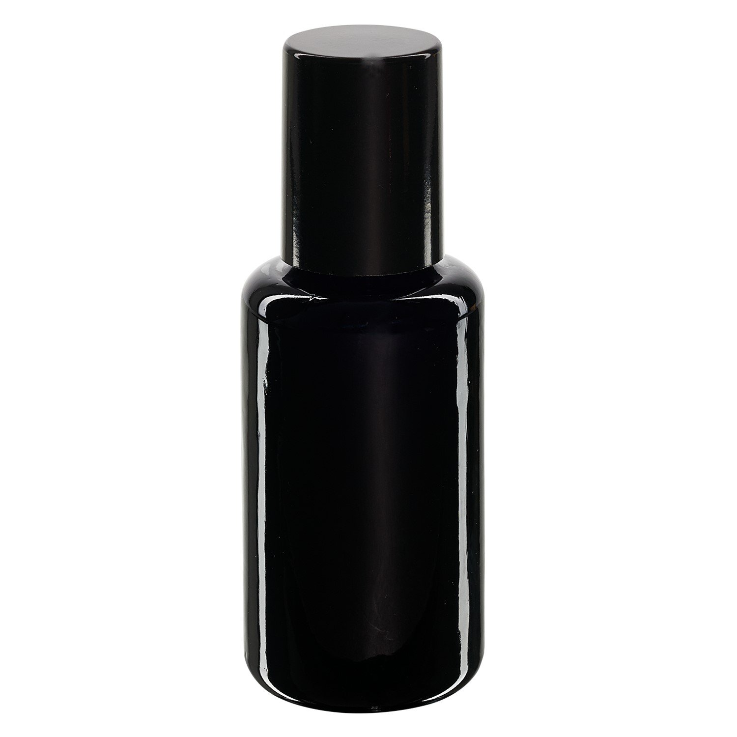 100x Glas Deostick mit violetter 20 mll Flasche, leerer Deo Roller - inkl. schwarzem Roll On Verschluss