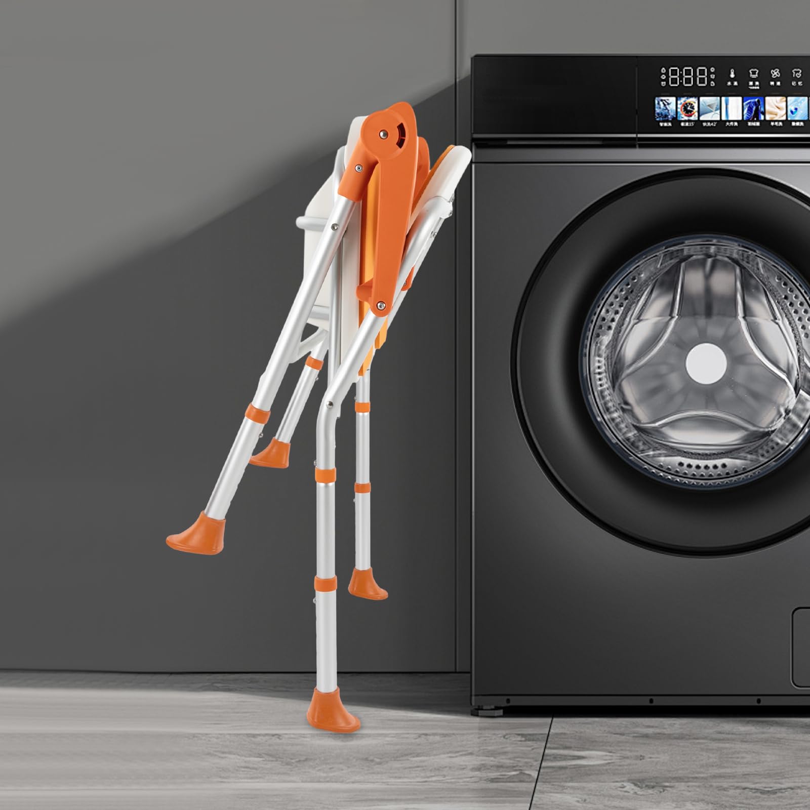 Silla de ducha de altura ajustable con respaldo y soporte para cabezal de ducha, Sillas para bañera, se puede utilizar en hospitales, hogares de ancianos, centros de atención y en el hogar