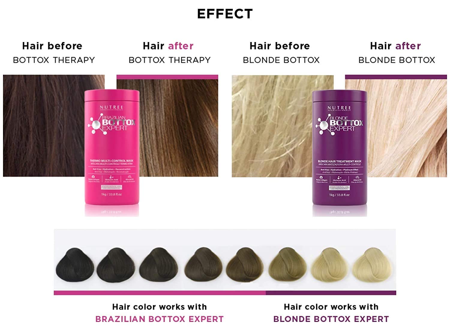 Brazilian Hair Bottox Expert Thermal Mask 8.8 oz Contains Marine