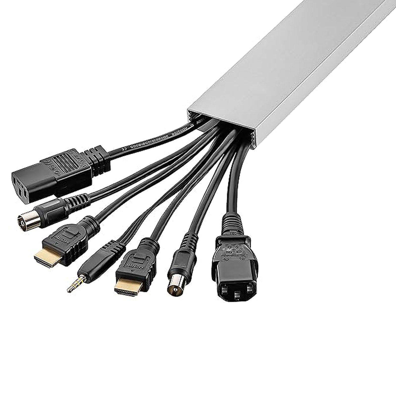 Cubre Cables Suelo de Metal,Pasacables Suelo,Canaleta Cables Pared Adhesivo,Flexible,Evita tropiezos,Resistencia al pisoteo,para el Hogar,la Oficina,Lugar de Trabajo