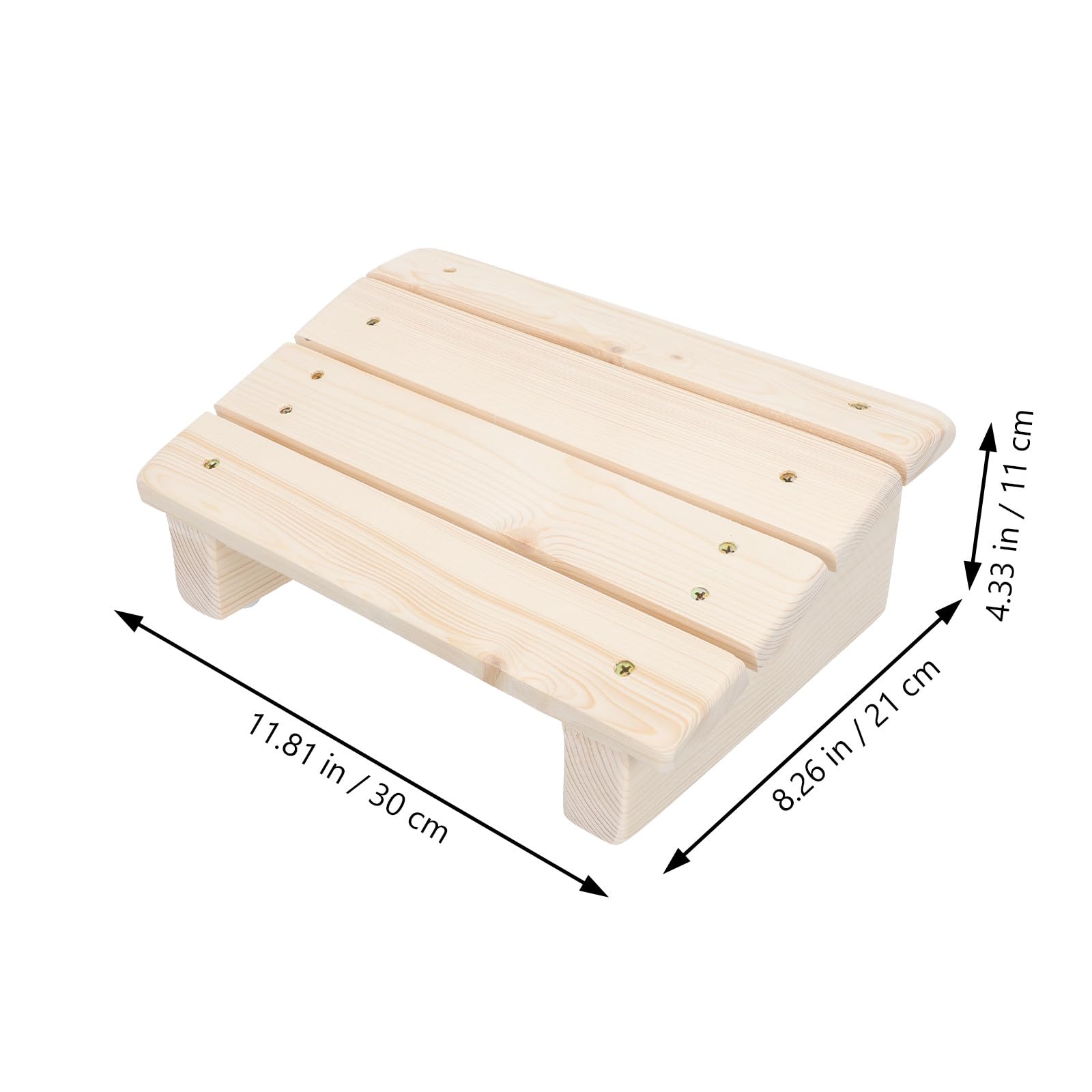 ULTECHNOVO Poggiapiedi in Legno Inclinato per Ufficio e Casa, Realizzato in Materiale Sintetico, Design Portatile che Migliora Comfort Durante Riposo