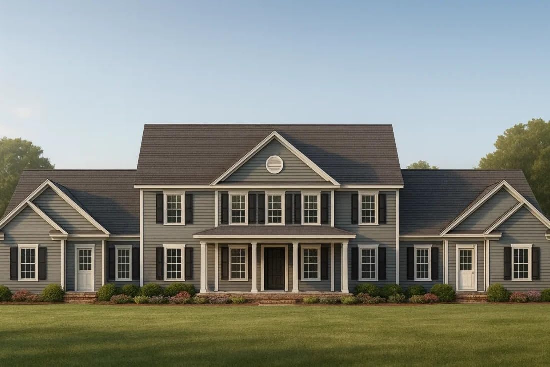 8-1333 4-Unit Colonial Multi-Family Plan - 4-Bed, 3-Bath, 3,386 SF