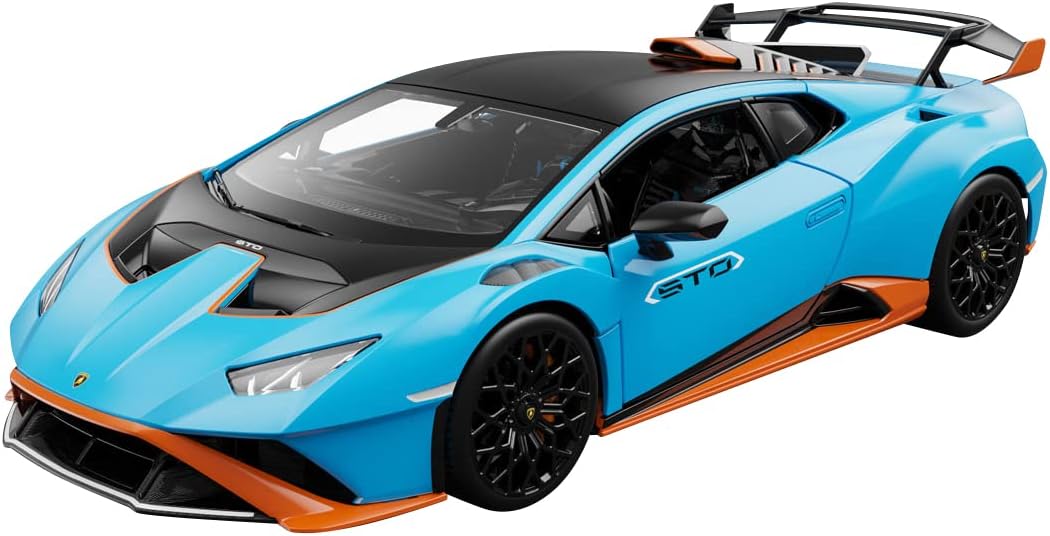 63800 Collectible Miniature Car, Light Blue/Orange/Black