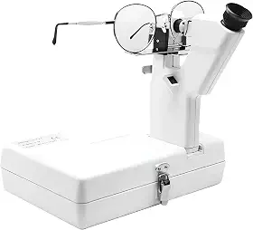 Lensômetro Óptico Manual Portátil com Base Fixa, Material Resistente - Fácil de Operar, Leitura para Teste de Óculos em Optometria