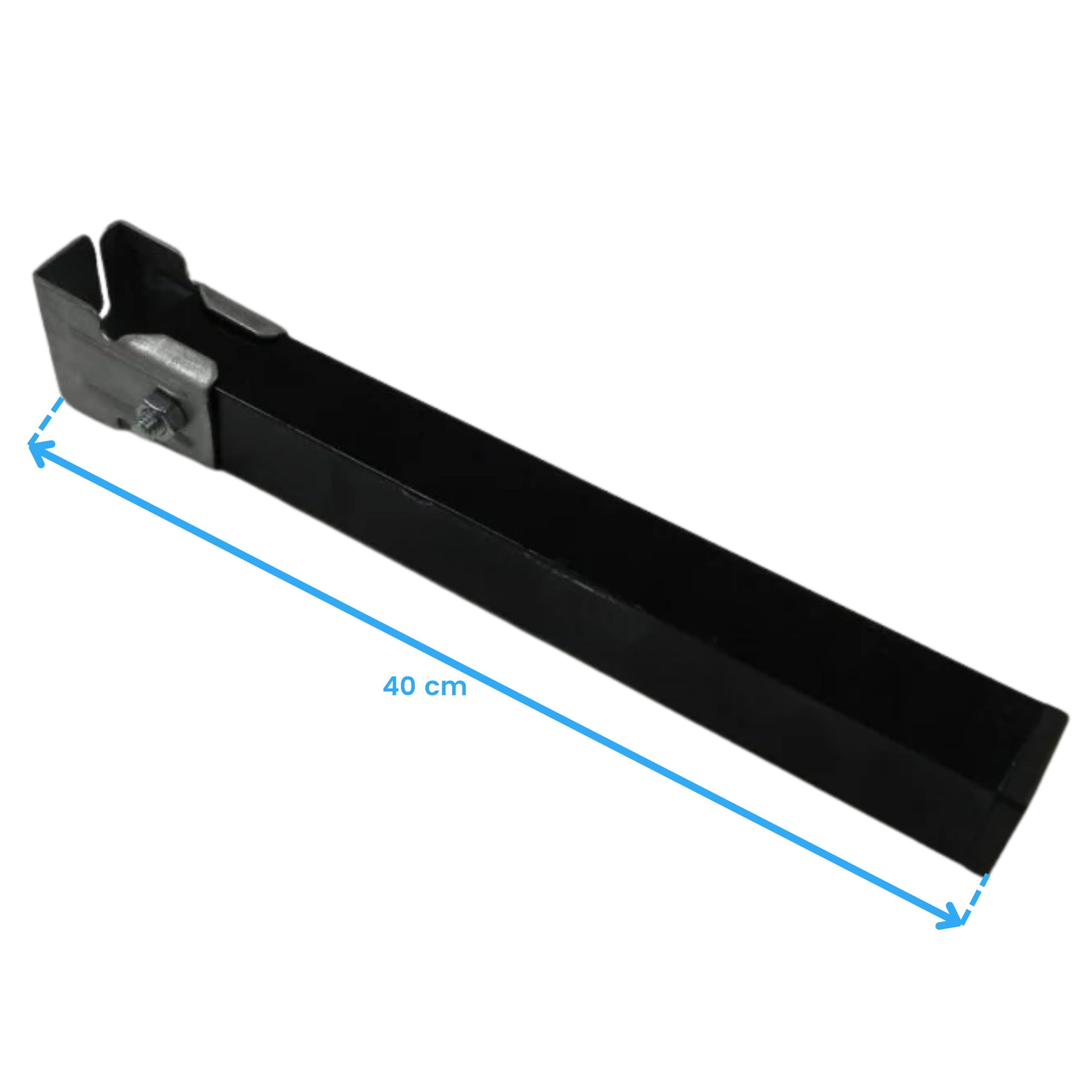 Miroytengo Juego de 4 Patas Cuadradas 40 cm Metálicas con Abrazadera para Somier Tubo 30x30 mm