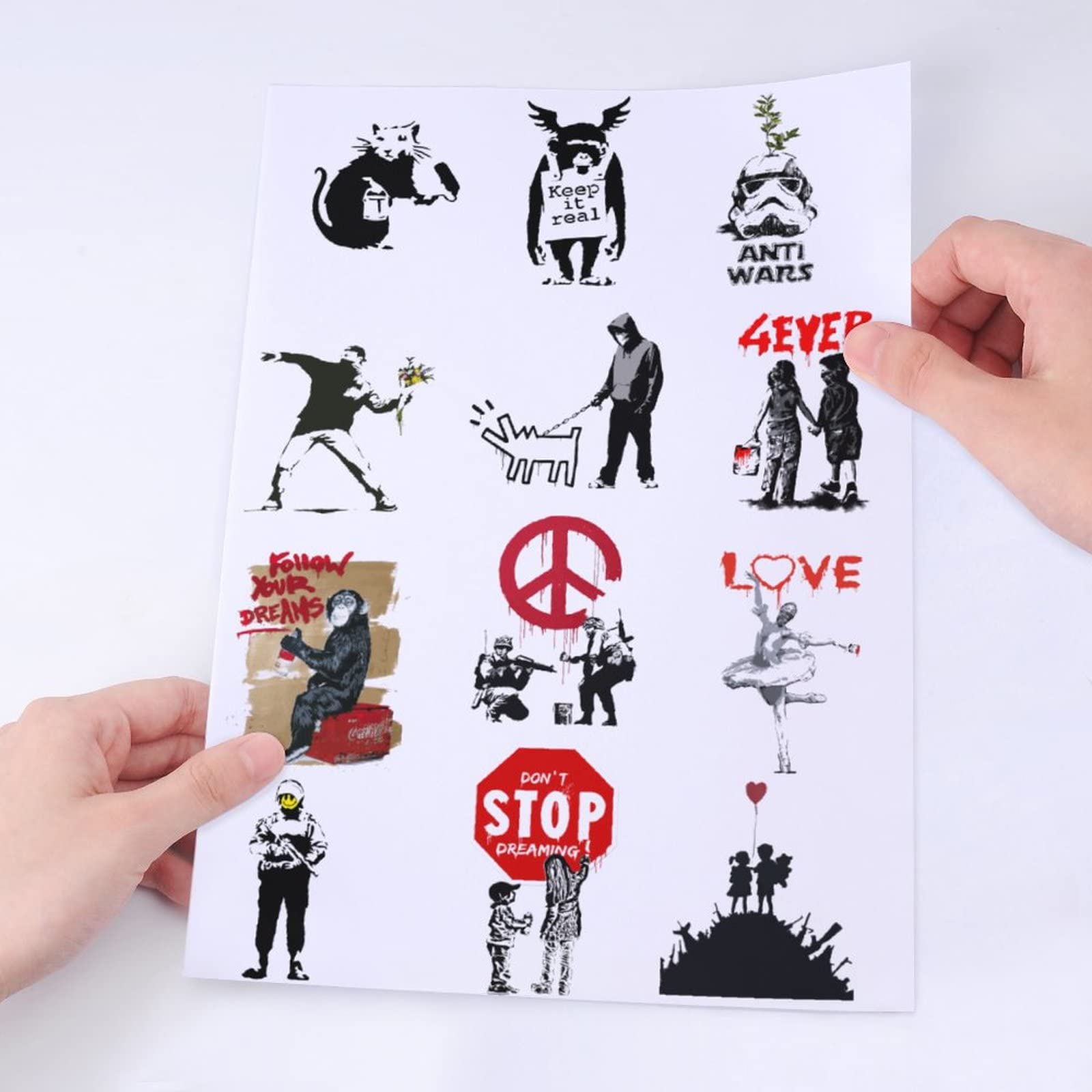 Amazon.co.jp: ステッカー セット Banksy バンクシー 2枚 防水シール