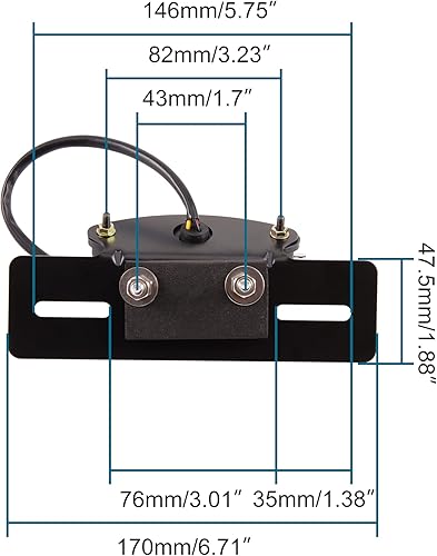 Miniatura 2 de GOOFIT Luz trasera LED para motocicleta, placa de matrícula integrada, lámpara de freno trasero, Cafe Racer Bobber, lente ahumada (rojo)