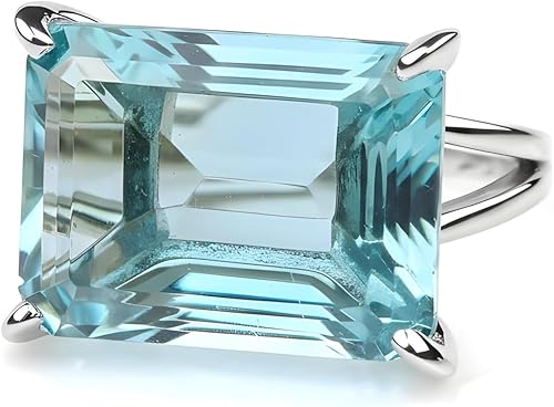 Miniatura 5 de Fashion Rings - London Blue Topaz Ring in 14k Gold Filled - Brilliant Birthstone, Topaz Handmade Jewelry - with Jewelry Box