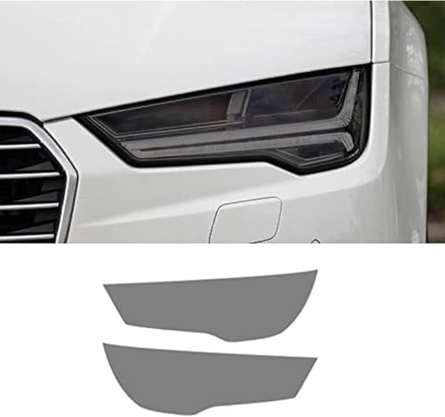 SamLng Car Front Light Film for Audi S7 2015 2016 2017 2018 Car Headlight Protective Film Front Light Transparent Blackened TPU Sticker Car Headlight Protective Film