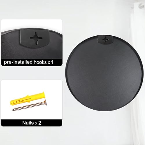 Miniatura 3 de Espejo de pared circular negro, espejo de baño redondo grande de 32 pulgadas con marco de aleación de aluminio, espejos redondos montados en la