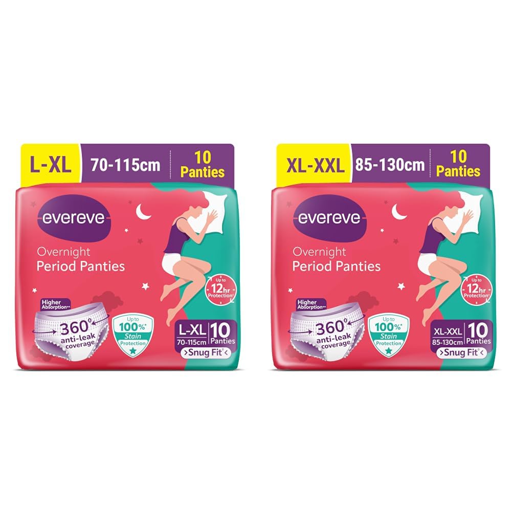 Evereve Period Panty for Girls & Women, (L-XL), 10 Pcs, 360 Degree Coverage, 0% Leaks, High Absorbency for Heavy Flow, Maternity Delivery Pads, Postpartum & Overnight Protection, Disposable Panty-image-10