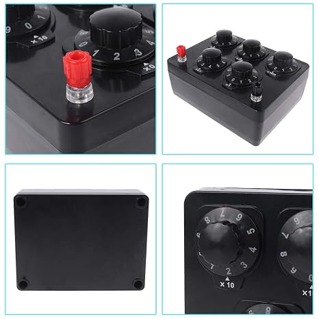 0-9999.9 Ohm Variable Resistance Box Decade Resistor Experimental Equipment for Physical School Teaching