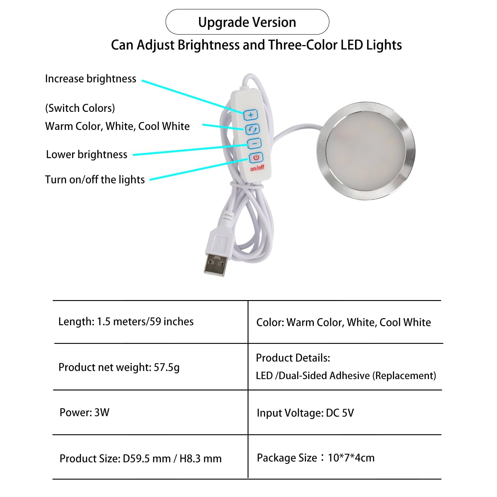 Lot de 12 lampes LED pour imprimante 3D 001 3 couleurs DIY Kit d'éclairage pour laboratoire Bambu