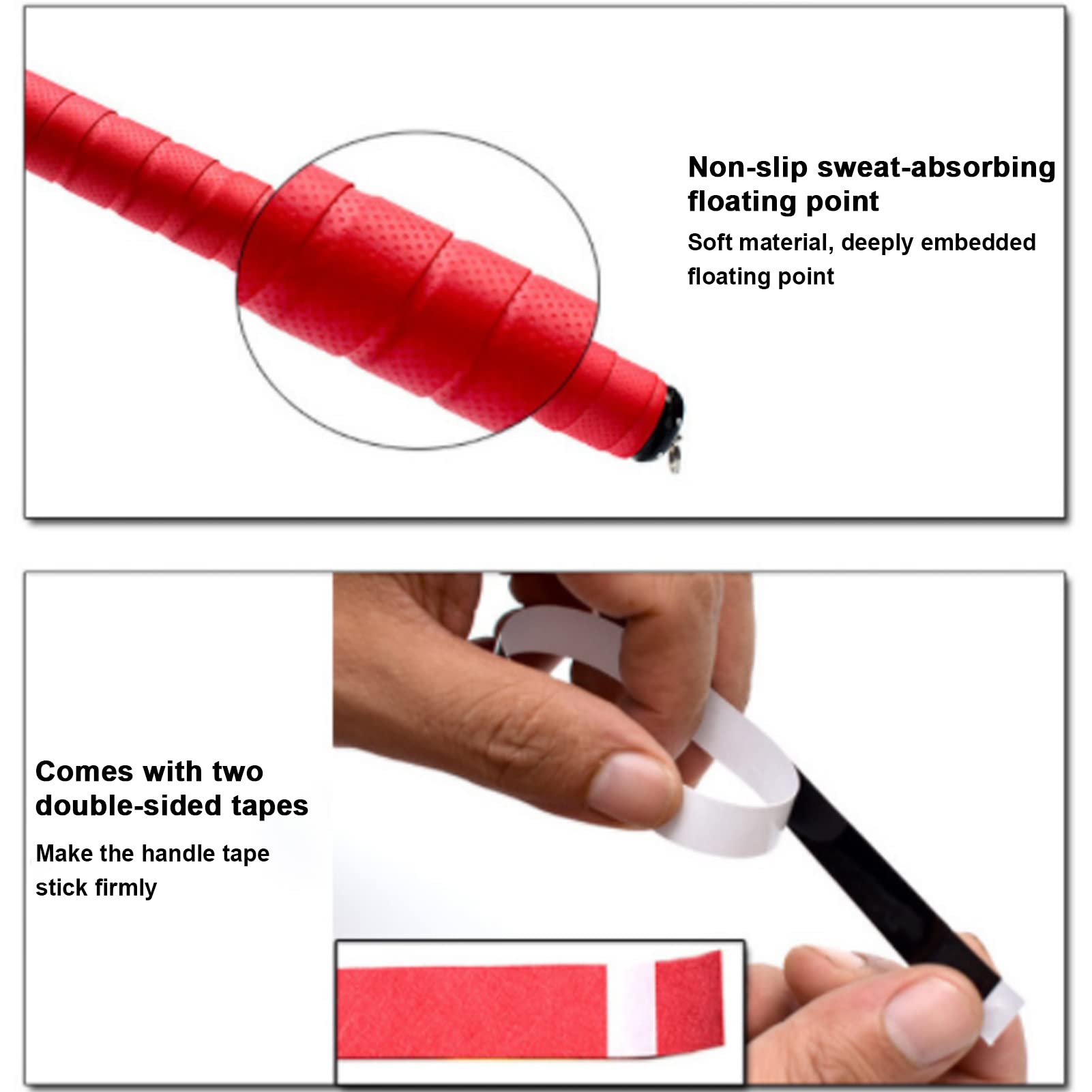 OUKENS Surgrips de Raquette de Badminton de Tennis, 60 pièces Super absorbantes de la Sueur Bande de Grip pour Raquette de Tennis Bandes, Anti-Sueur Ruban Grip pour Raquette
