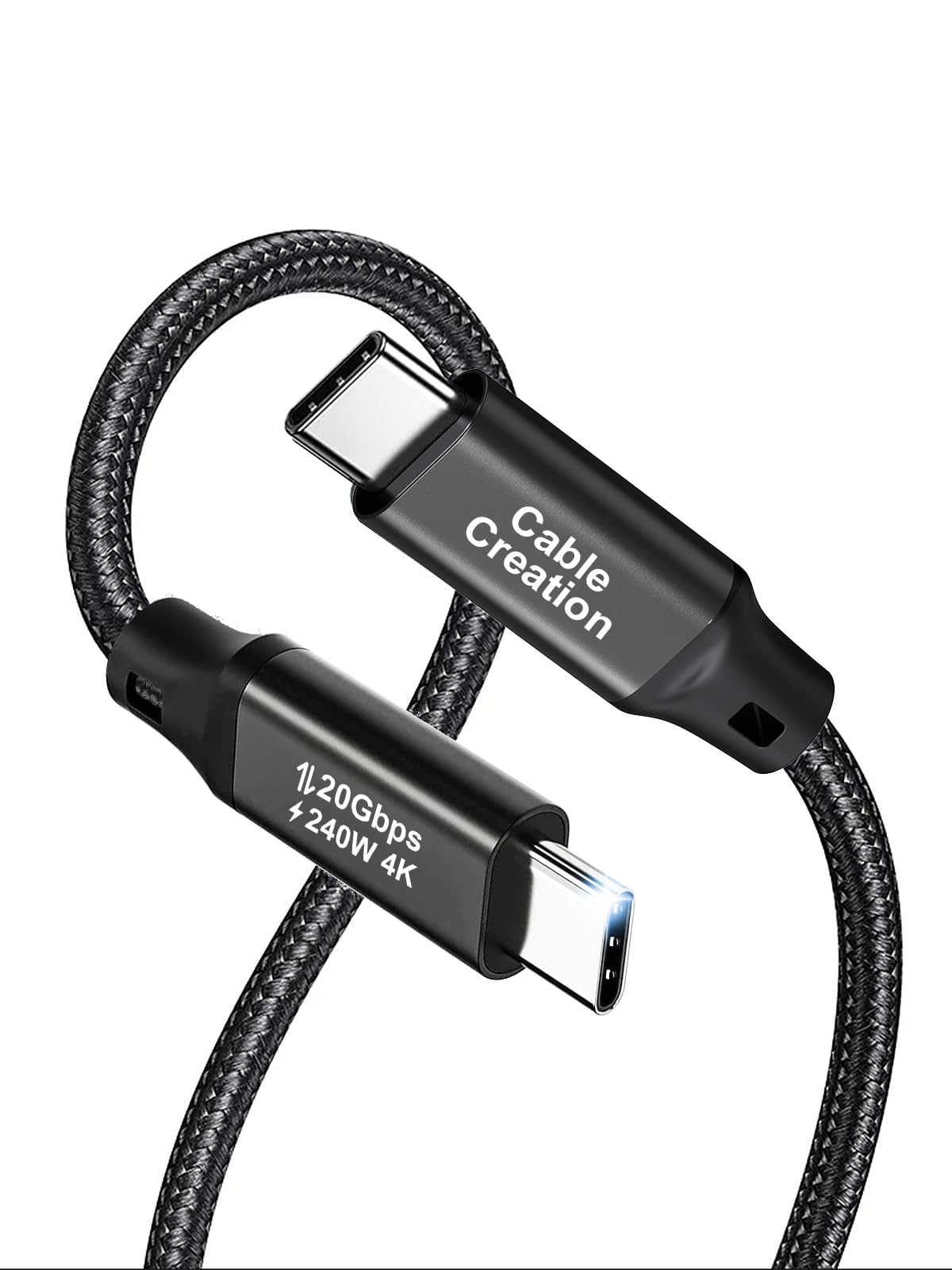 CableCreation 3.3FT USB3.2 GEN2x2 Type C to C Cable, 4K UHD 20Gbps Data Transfer Cable,240W PD Fast Charging USB C to C Cable,Cable for MacBook Pro, iPad Pro, Nylon Braided, Black-picture-20