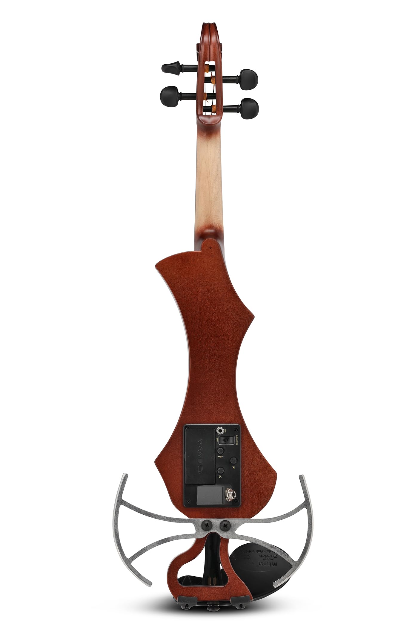 Violino elettrico GEWA, violino elettronico, Novita 3.0 rosso-marrone con adattatore per poggia spalle, 4 corde