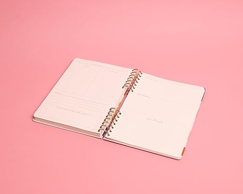 Miniatura 3 de DesignWorks Ink Cuaderno de atención plena en espiral, diario de gratitud y bienestar, agenda diaria sin fecha con calcomanías de indicaciones de