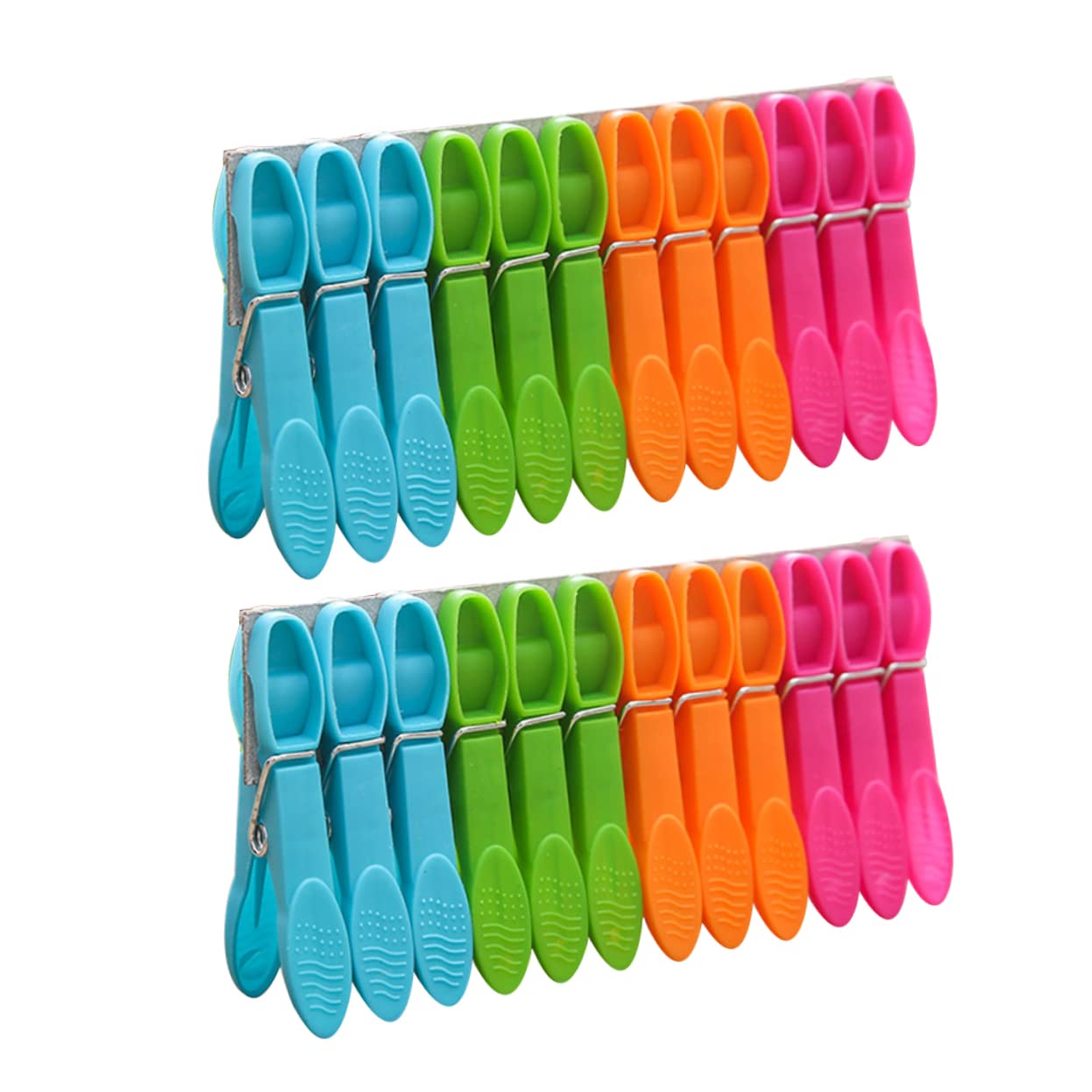 Mollette da Bucato in Plastica 96 Pezzi per Asciugatura | Clip Multiuso per Teli e Lenzuola, Bordi Lisci e Denti Saldi, Uso Balcone e Hotel, Confezione 96 Pezzi Colore Casuale