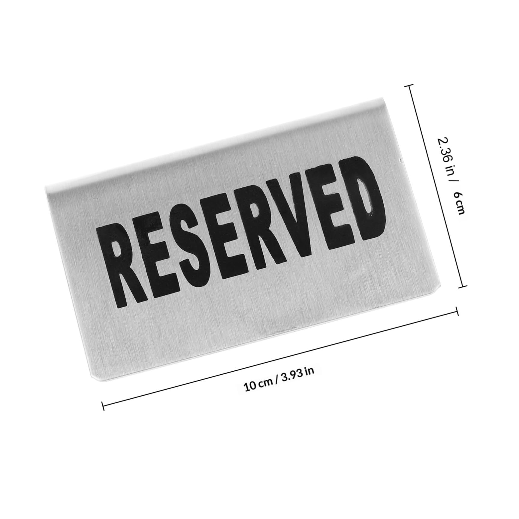 4 Piezas Placas de Mesa Reservadas Inoxidable Doble Cara para Restaurantes y Bodas Señalización Elegante para Reservar Asientos y Banquetes