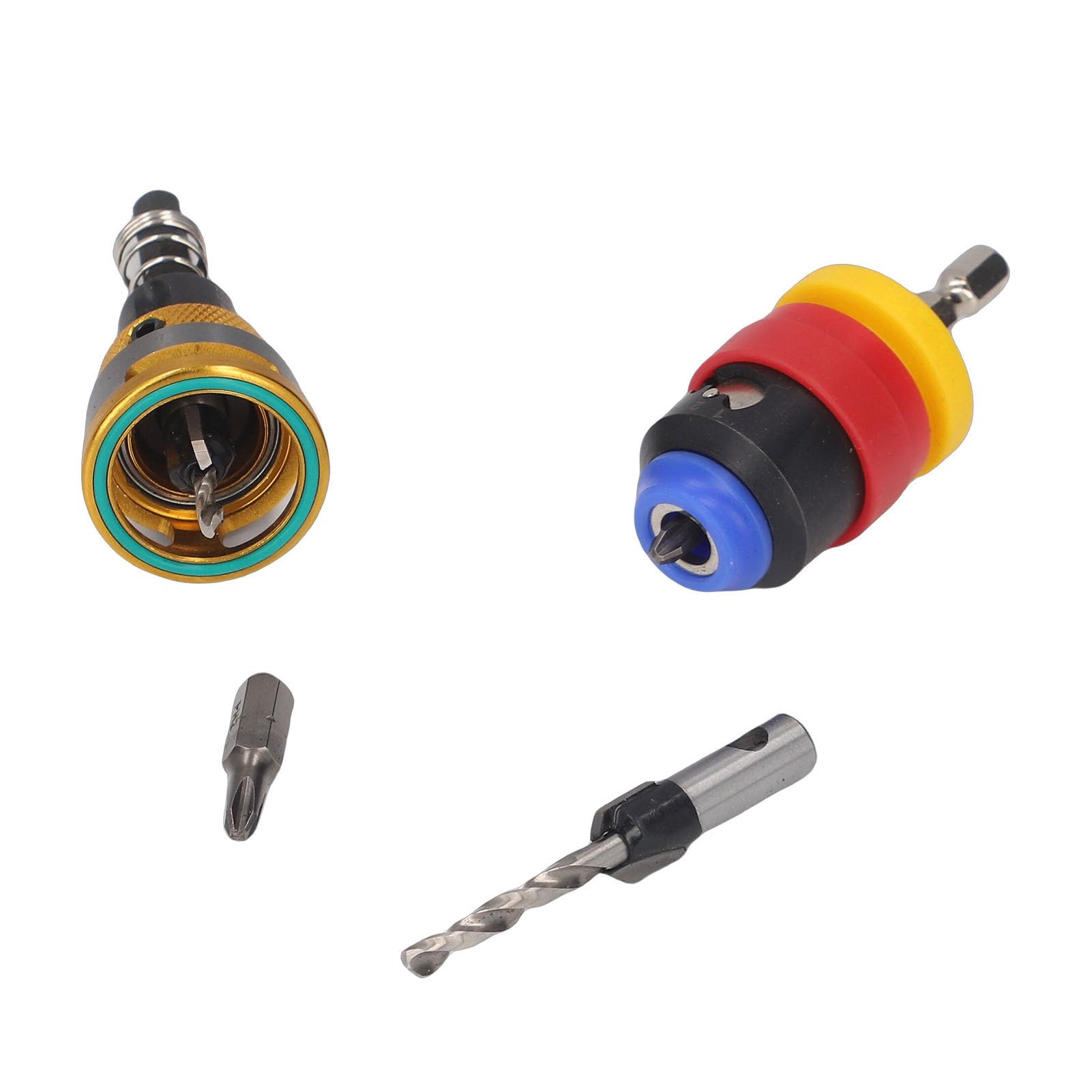 Juego de Brocas Avellanadoras, Collar de Tope de Profundidad Ajustable con Ajuste de Profundidad Semiautomático, para Ensamblaje de Aparatos de Renovación de Carpintería, Brocas