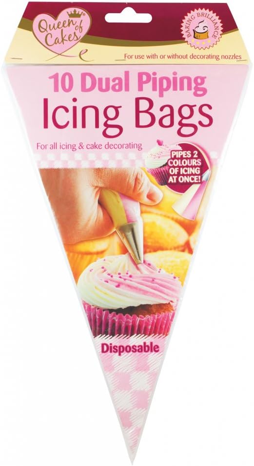 Queen of Cakes Dual Icing Piping Bags Pack 10 (328307)