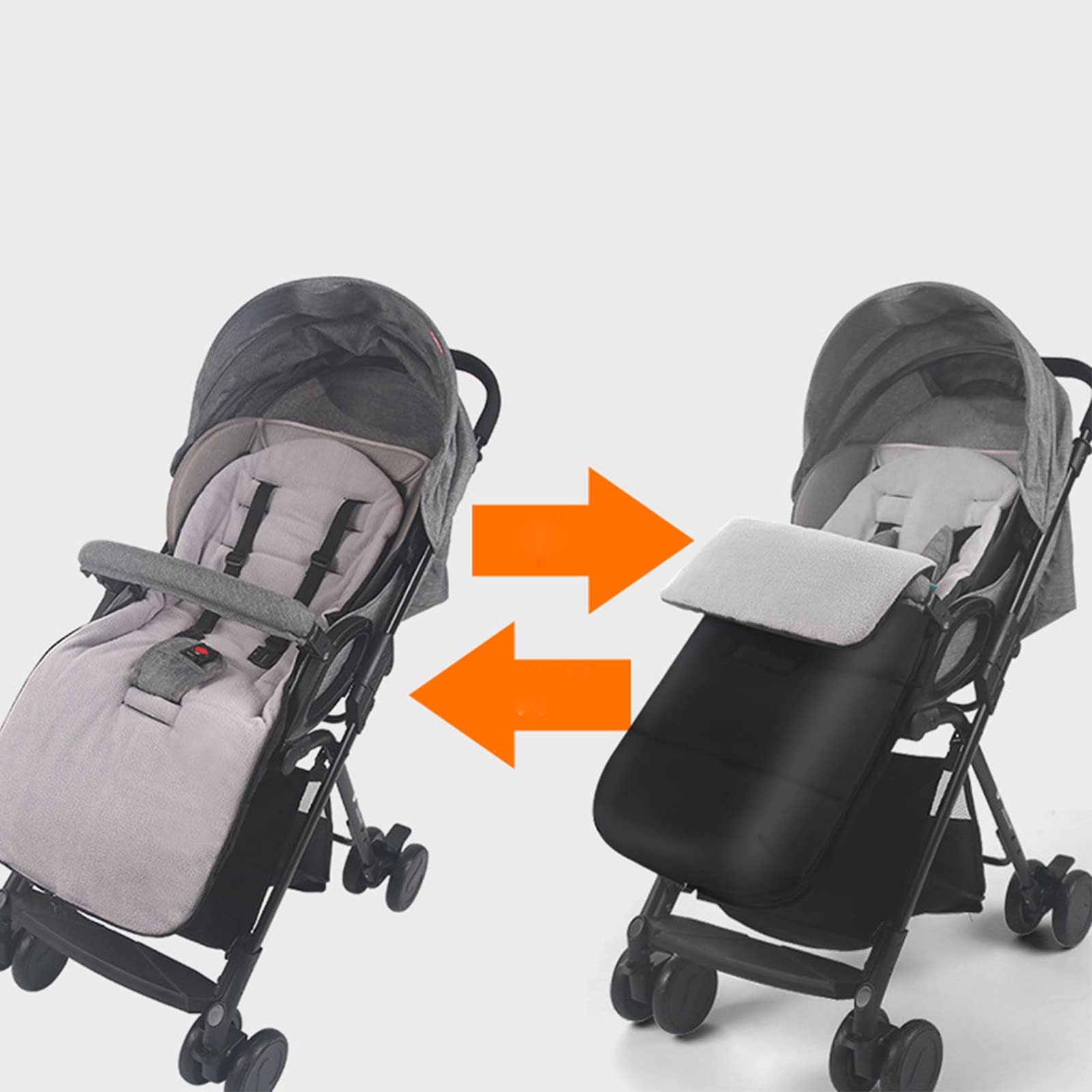 Sacco a Pelo per Passeggino, Sacco a Pelo Invernale Caldo, Sacco a Pelo Spesso Impermeabile Antivento Universale, per Passeggino