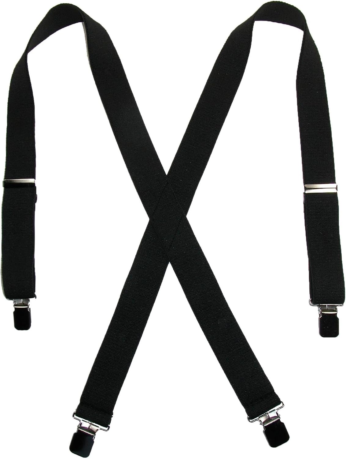 CTM Men's Terry Casual Elastic Clip-End 1 1/2 Inch Suspenders