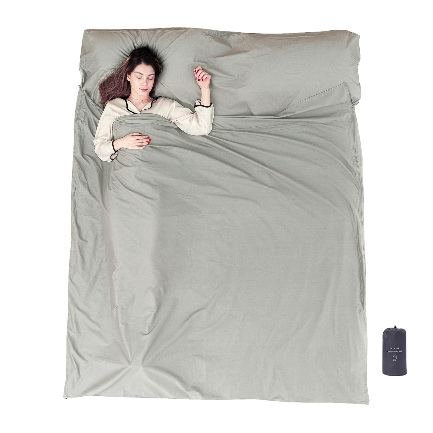 EXERMIL 100% Cotton Sleeping Bag Liner