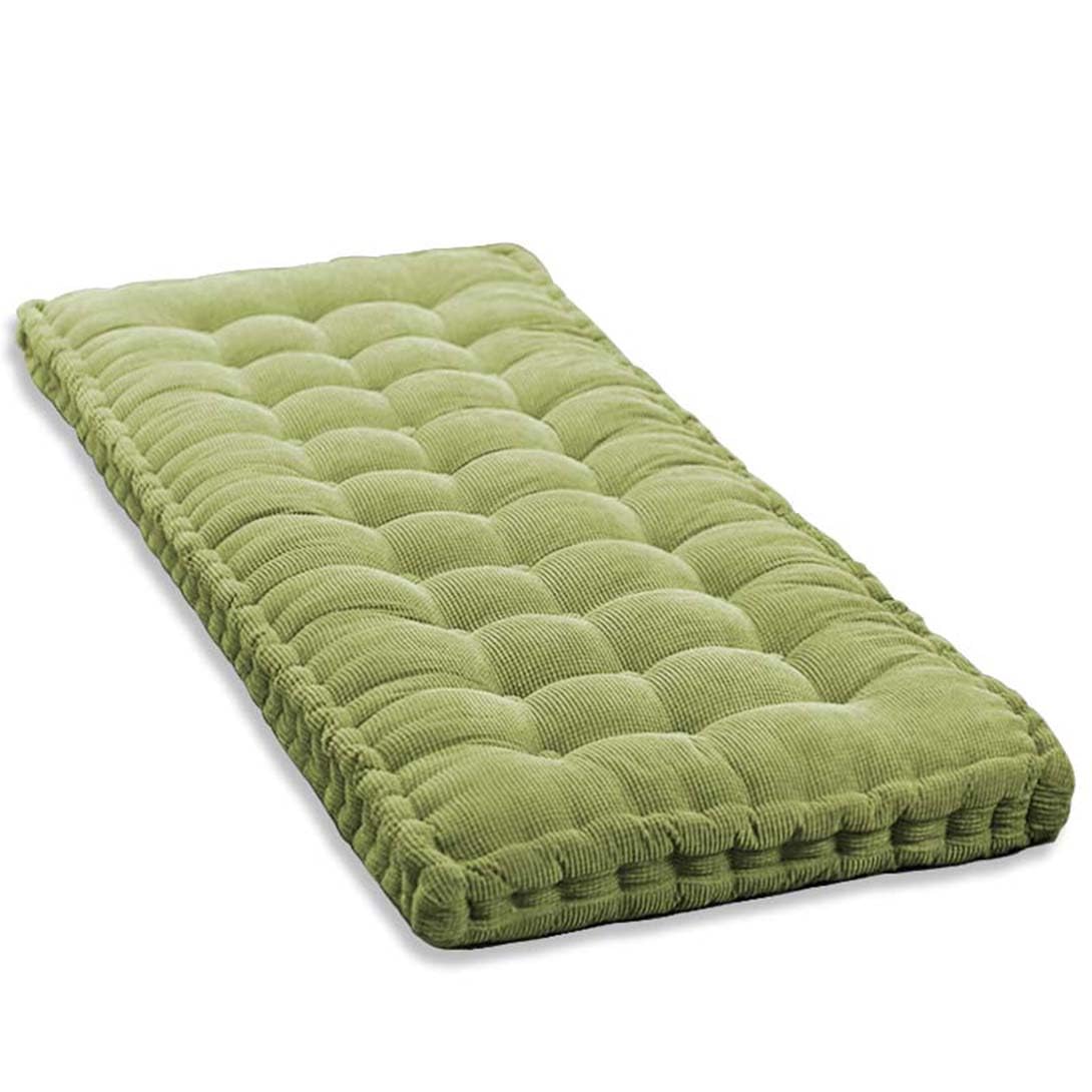 Ggoty Green 10Cm Thick Bench Cushion 2/3 Seater,100Cm/120Cm Cotton Bench Cushions Sofa Floor Seat Cushion Mattress For Home Garden Patio Swing (140X40cm,)
