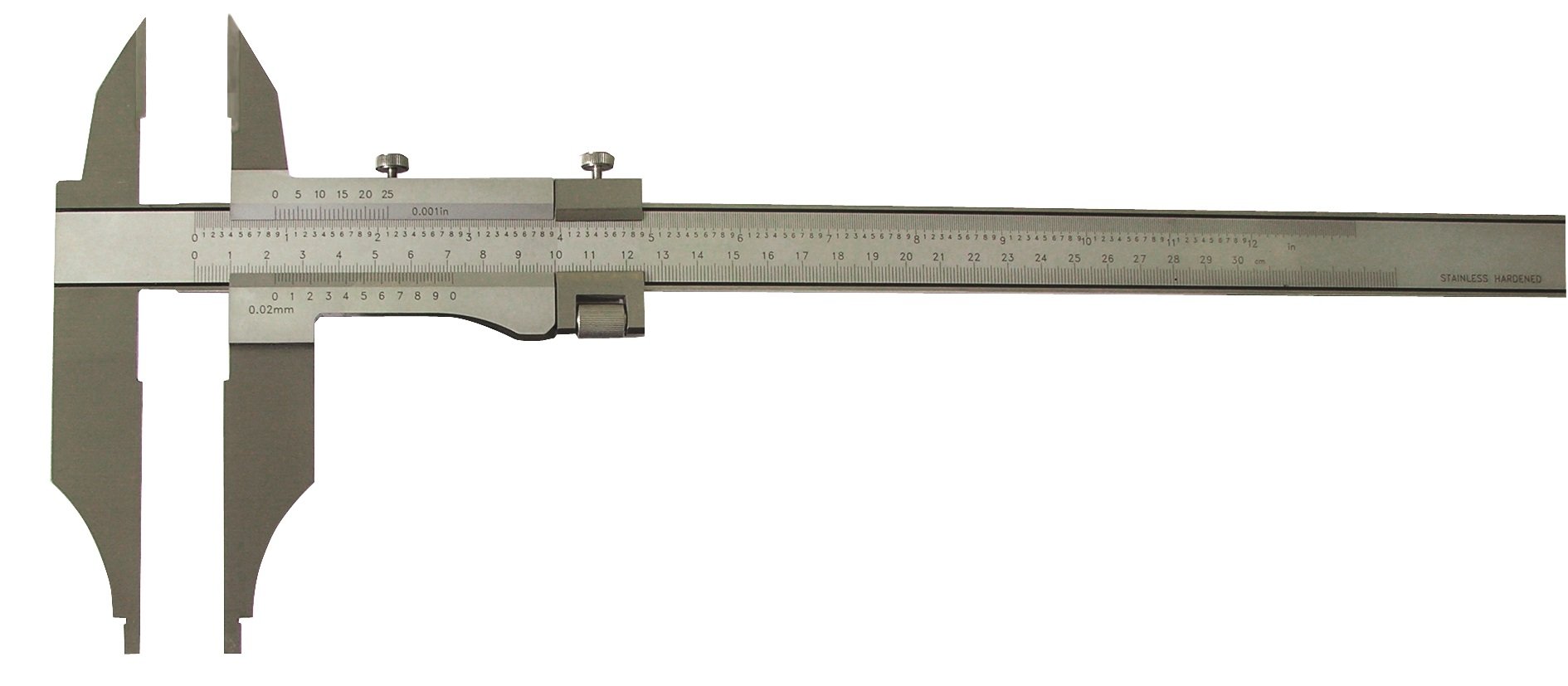 CNC QUALITÄT Calibre de precisión de 1000 mm, con puntas, longitud de la boquilla de 150 mm, lectura de 0,02 mm.