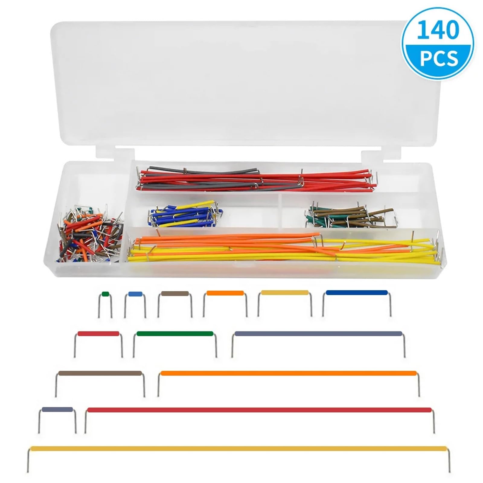 Kit Cavi Jumper for breadboard Senza Saldatura a Forma di U - 140/560/840 Pezzi con pinzette antistatiche ESD-10 for circuiti PCB(560pcs)