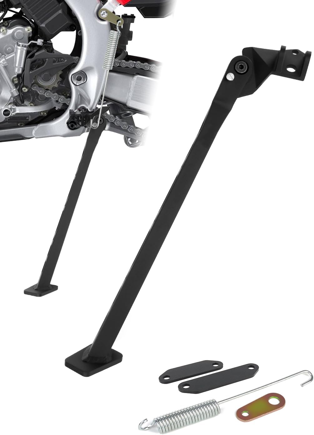 Kickstand Fit for CRF450R 2002-2013, CR125R CR250R 2002-2007, CRF250R CRF450X 2004-2016, CRF 450R 450X 250R Dirt Bike Side Stand Foot Kick Stand