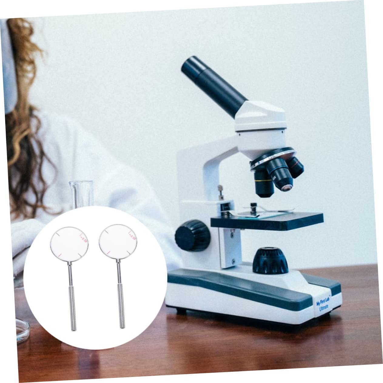 VILLFUL Optometry Kit 2pcs Cross Cylinders Portable Lens for Glasses Made of Glass Zinc Alloy Easy to Use