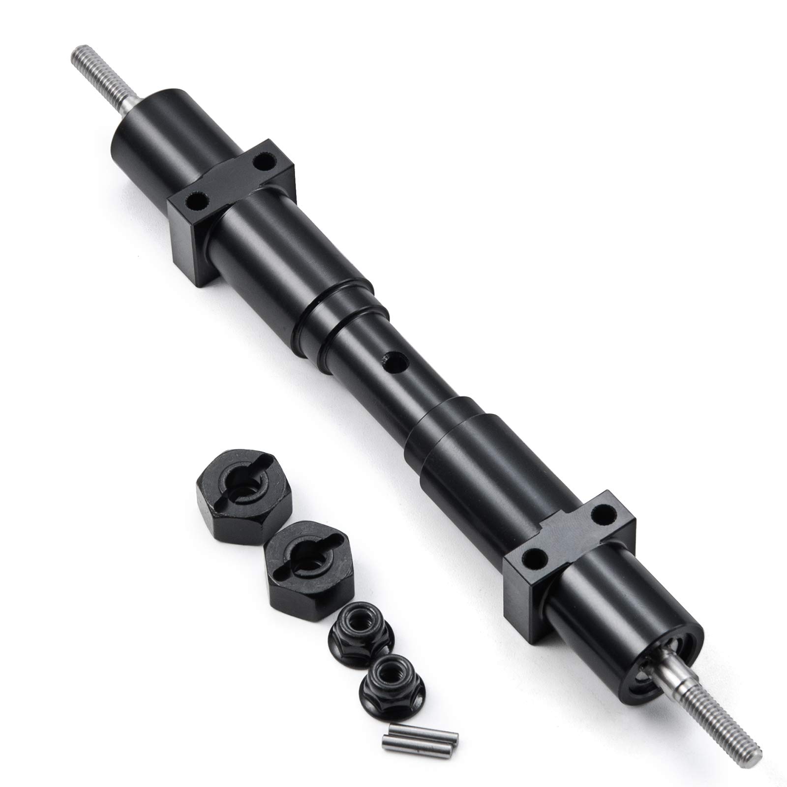 AXspeed Non-Powered Rear Axle Metal Transmission Axle for 1/14 RC Tamiya Tractor Trailer Car (133.5mm)