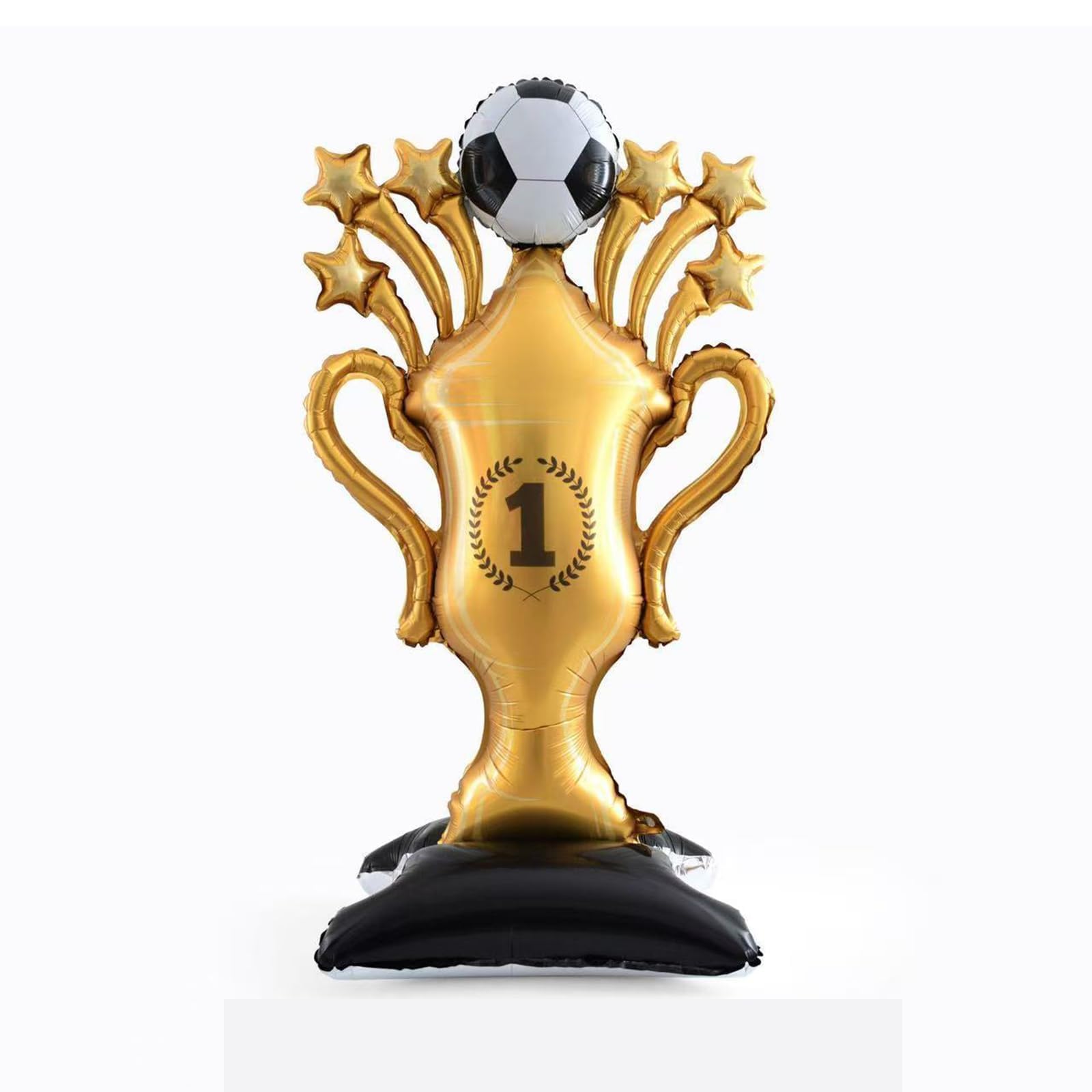 Football Balloons, Football Birthday Decorations and Party Set, Inflatable Trophy for Sports Events, Football Party Decorations for Team Celebrations, Yellow Football Balloon Arch and Decorations