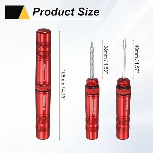 Miniatura 2 de HARFINGTON Kit de reparación de neumáticos de bicicleta sin cámara, herramienta de parche para reparación de pinchazos planos con herramienta de