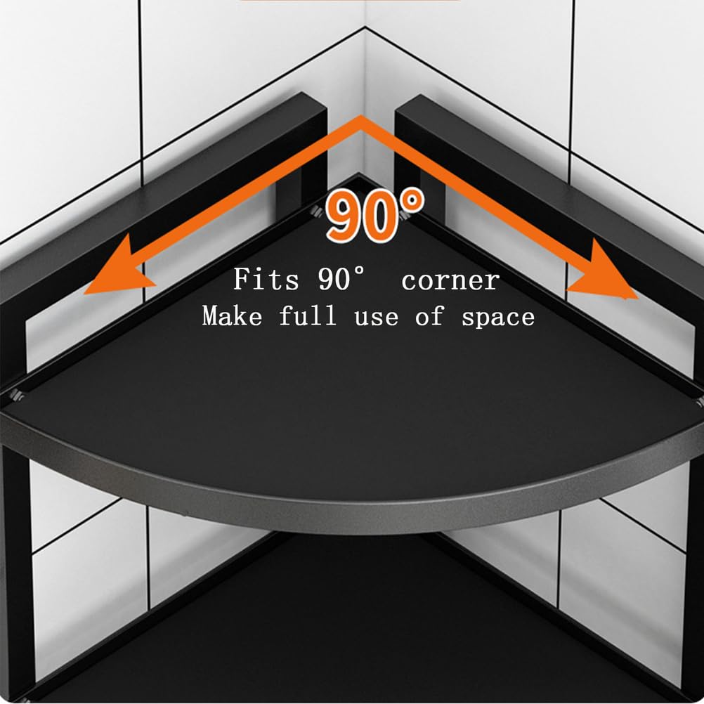 Organizador de ollas y sartenes, Niveles de Altura Ajustable, Organizador de Tapa de ollas, Organizador de Almacenamiento para Cocina, encimera, gabinete, Organizador de,Negro,4