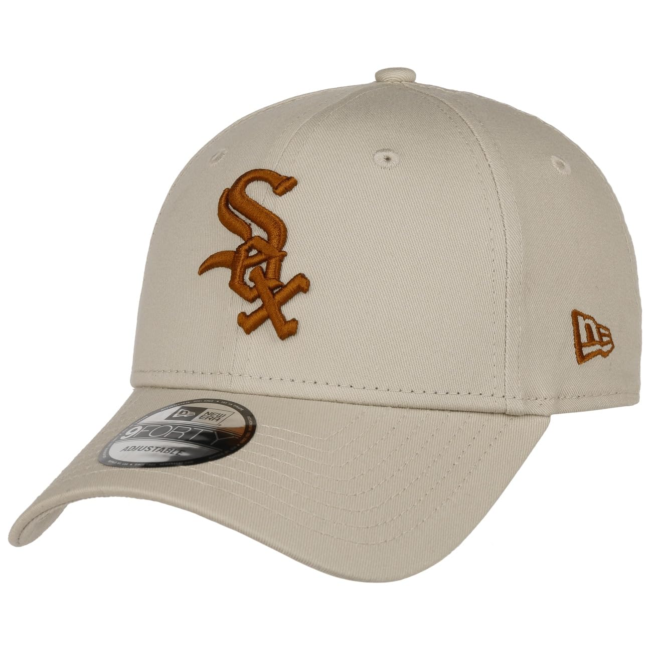 New Era Men's Light Beige 9Forty Baseball Cap Hat League Essential Chicago White Sox